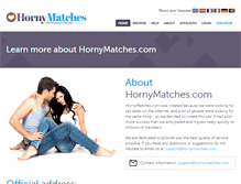 Tablet Screenshot of hornymatches.com